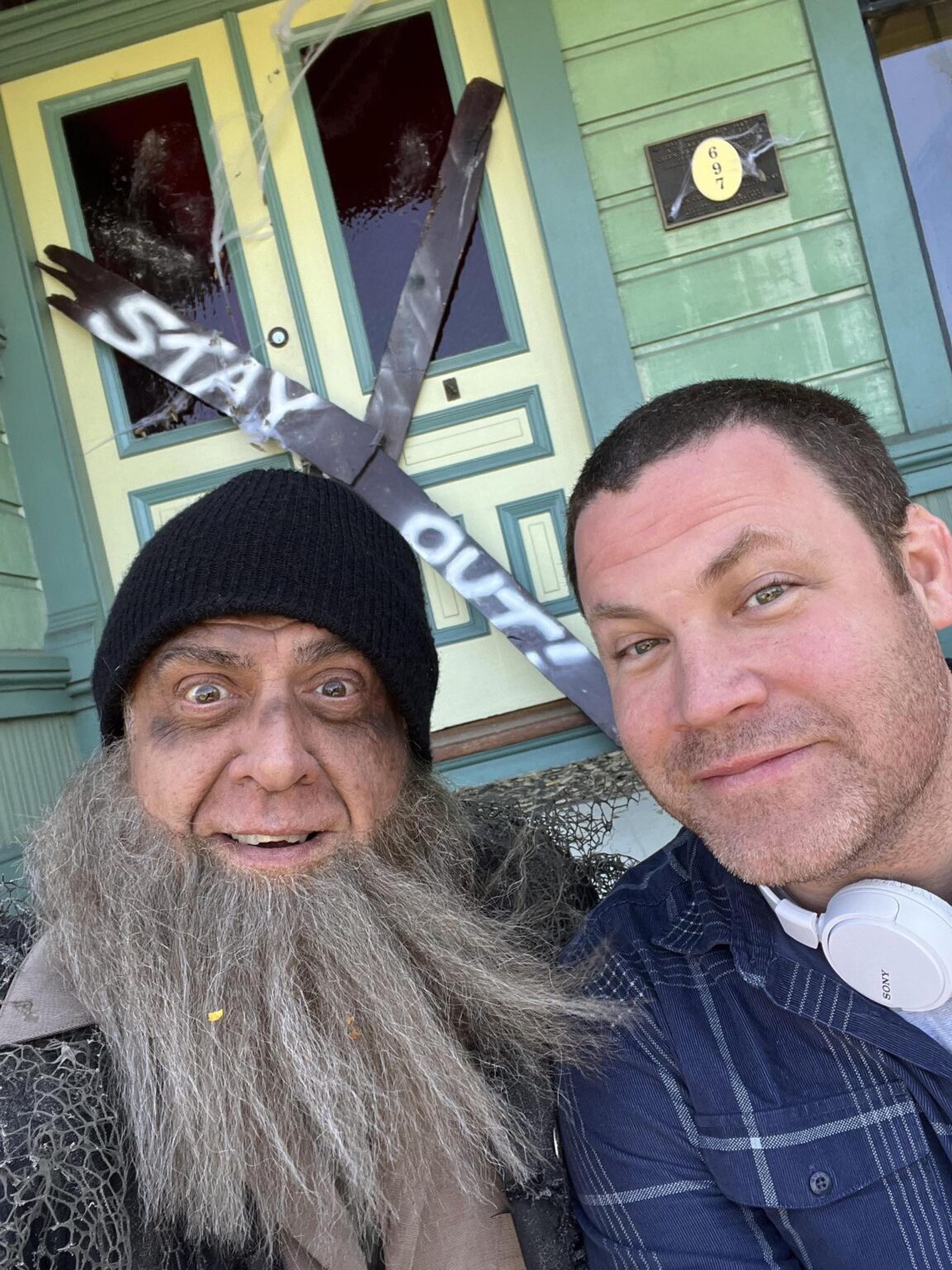 Horror and Action star, Mike Ferguson plays 2 roles, Sam Stevenson and homeless man in director Jared Safier’s STAY OUT
